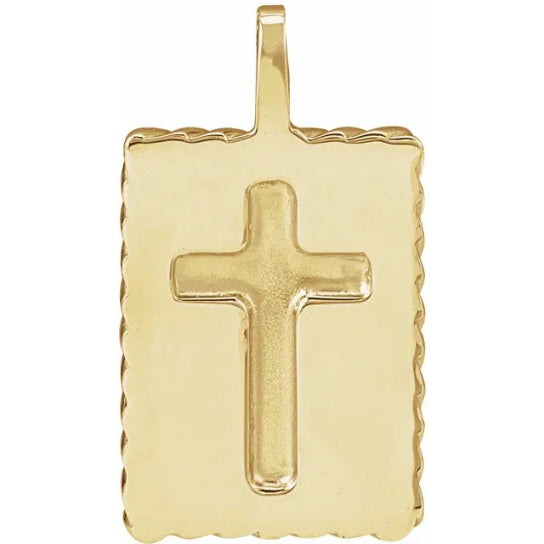 14K Yellow Gold Crucifix Pendant