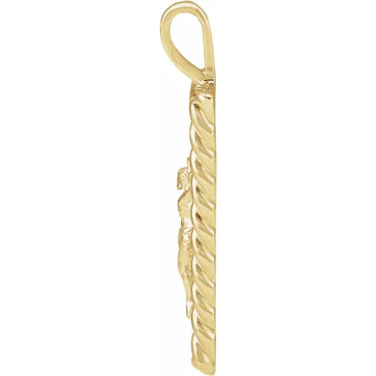 14K Yellow Gold Crucifix Pendant