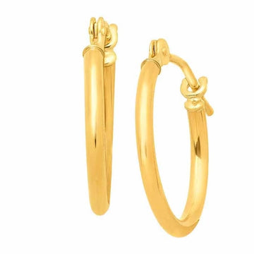 10K Yellow Gold Huggie Hoop Earrings