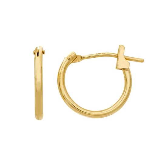 10k yellow gold hoop earrings