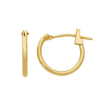 10k yellow gold hoop earrings