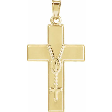 14K Yellow Gold Cross Pendant