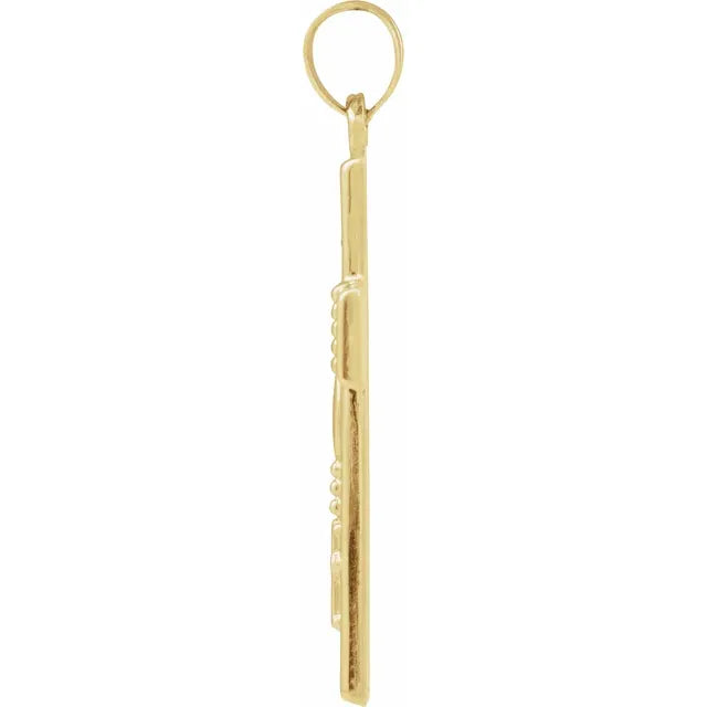 14K Yellow Gold Cross Pendant