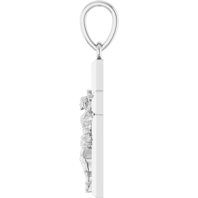 Sterling Silver Gold Crucifix Pendant
