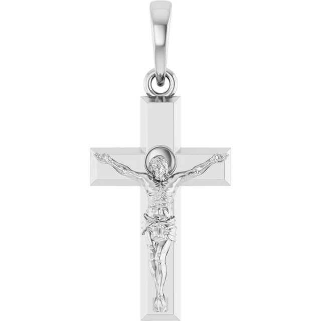 Sterling Silver Gold Crucifix Pendant