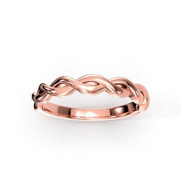 14K Rose Gold Twist Ring