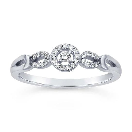 14K White Gold Cluster Diamond