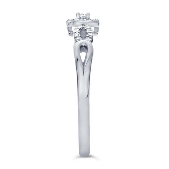 14K White Gold Cluster Diamond