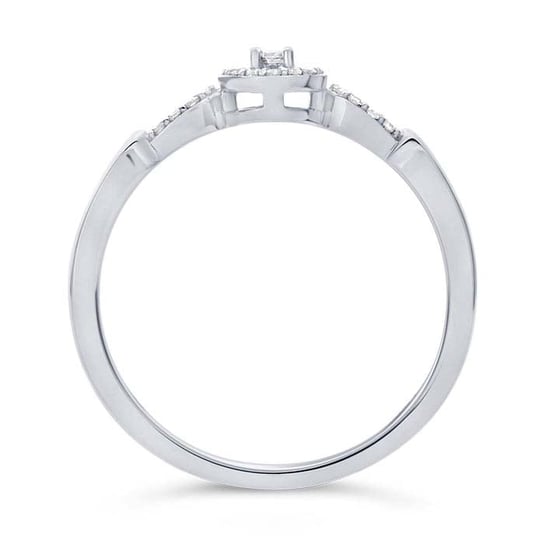 14K White Gold Cluster Diamond