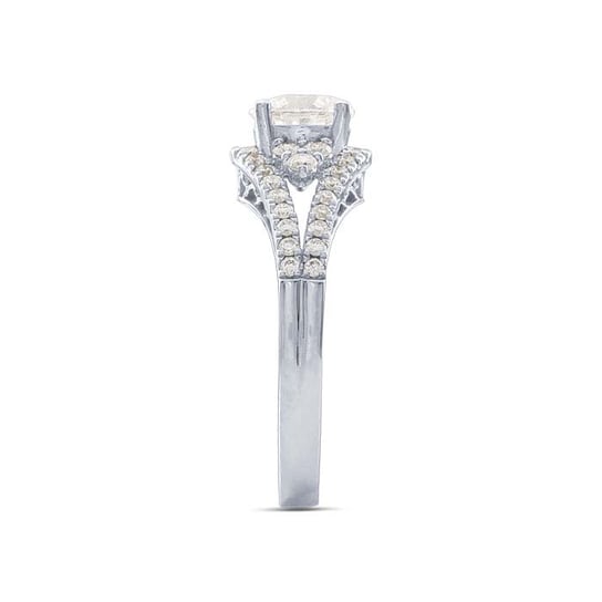 14K White Gold Lab-Grown Diamond-Set Engagement Ring