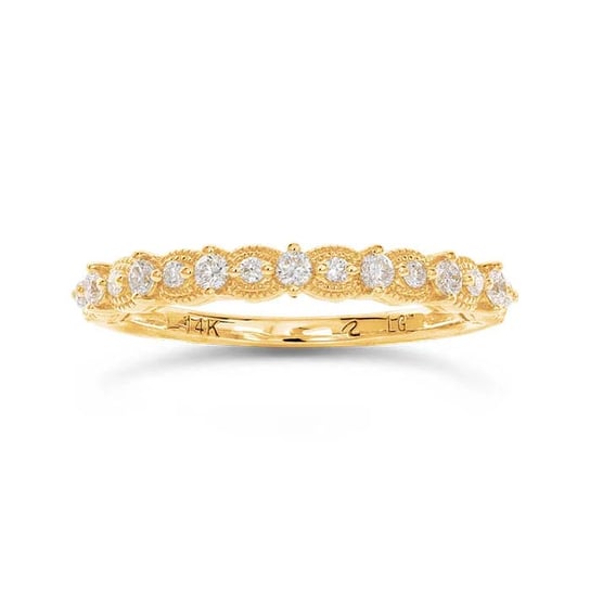 14K Yellow Gold Lab-Grown Diamond-Set Wedding Ring