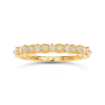 14K Yellow Gold Lab-Grown Diamond-Set Wedding Ring