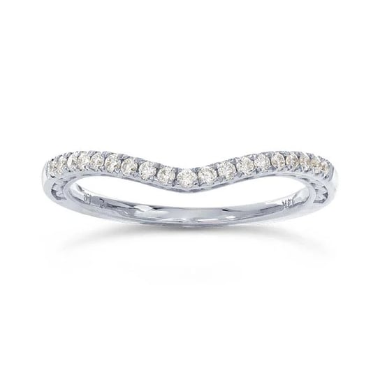 14K White Gold Lab-Grown Diamond-Set Wedding Ring