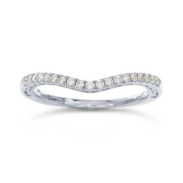 14K White Gold Lab-Grown Diamond-Set Wedding Ring