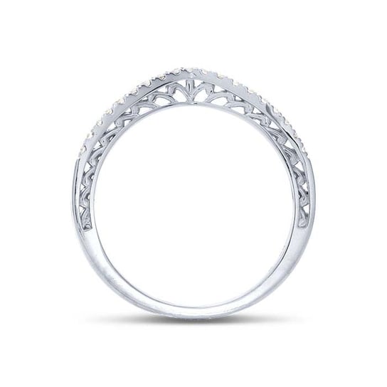 14K White Gold Lab-Grown Diamond-Set Wedding Ring