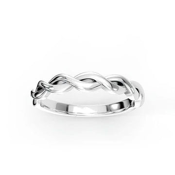 14K White Gold Twist Ring