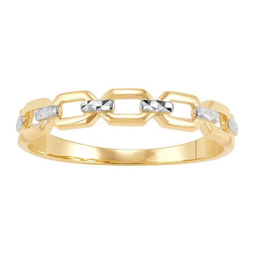 14K Yellow Gold Chain Link Ring