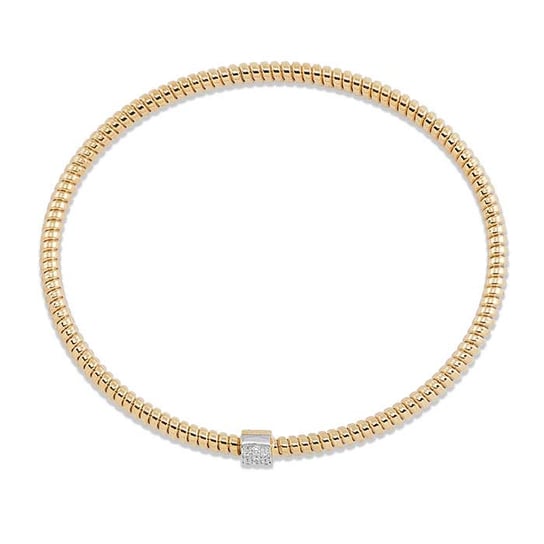 14K Yellow Gold Diamond Bangle Bracelet