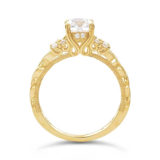 14K Yellow Gold Lab-Grown Diamond-Set Engagement Ring