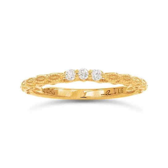14K Yellow Gold Lab-Grown Diamond-Set Wedding Ring