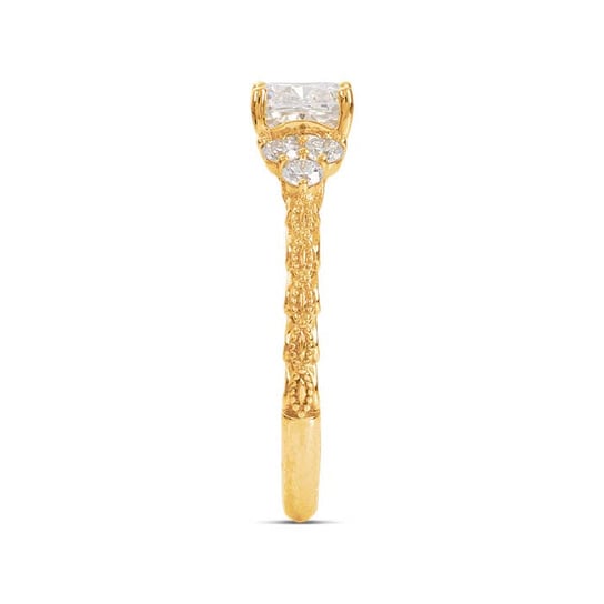 14K Yellow Gold Lab-Grown Diamond-Set Engagement Ring