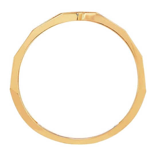 14k yellow gold double chevron ring