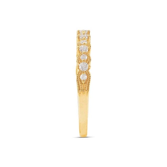 14K Yellow Gold Lab-Grown Diamond-Set Wedding Ring