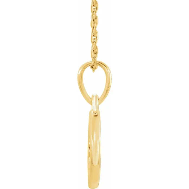 14k Yellow Gold .01 CT Natural Diamond Star 16-18" Necklace