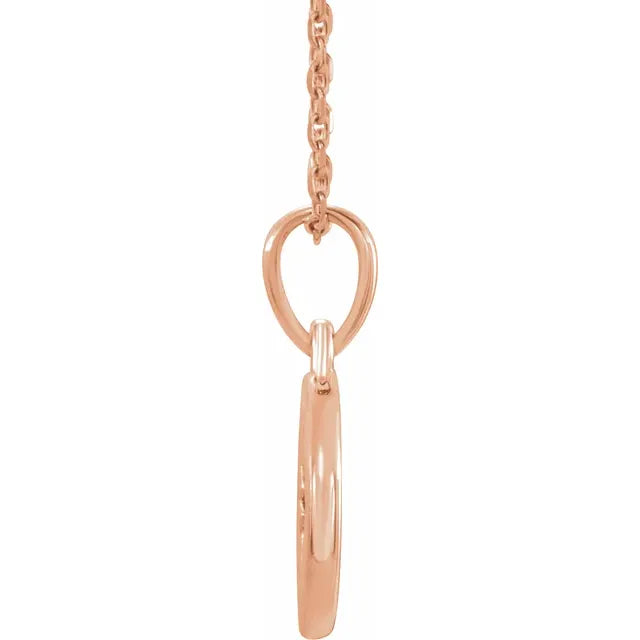 14k Rose Gold .01 CT Natural Diamond Star 16-18" Necklace