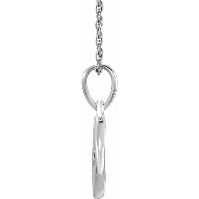 Platinum .01 CT Natural Diamond Star 16-18" Necklace