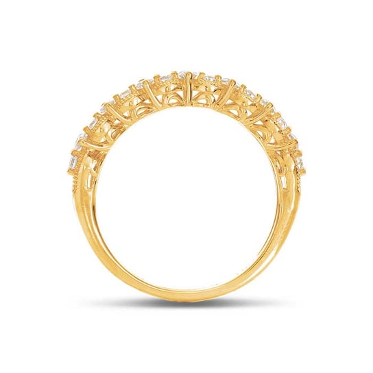 14K Yellow Gold Lab-Grown Diamond-Set Wedding Ring