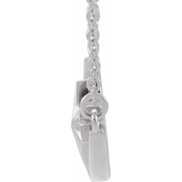Sterling Silver Crescent Moon & Star 16-18" Necklace