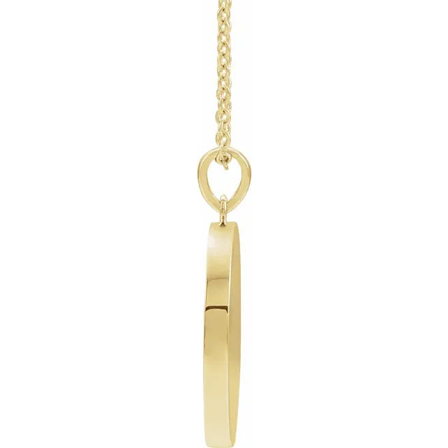 14K Yellow Gold Allah Necklace