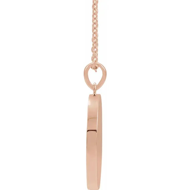14K Rose Gold Allah Necklace