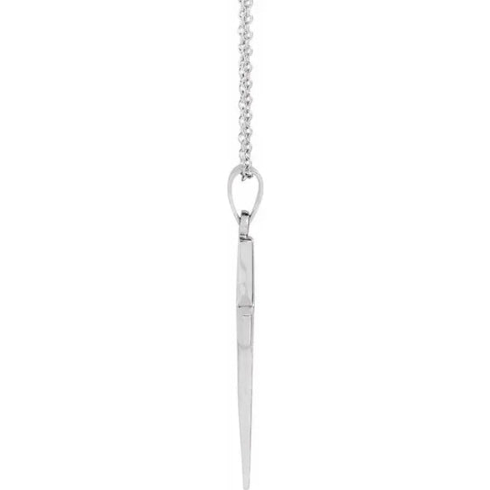 Sterling Silver Cross 18" Necklace