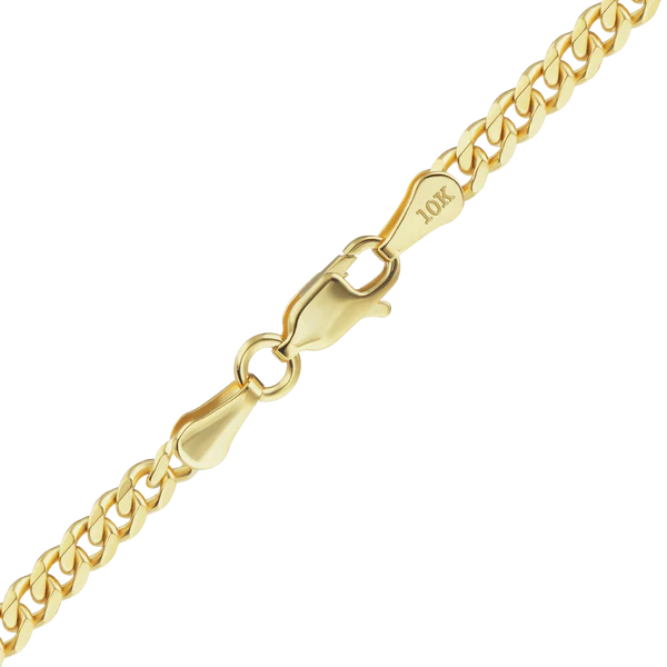 Curb Bracelet in 10K Yellow Gold (Cuban) (3.40 mm - 9.00 mm)