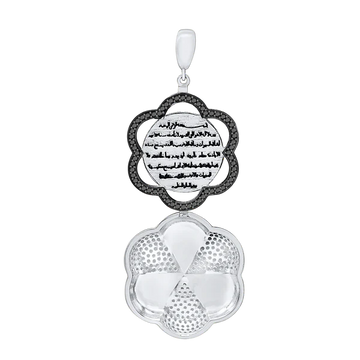 Sterling Silver Rosette Pendant (40 x 27 mm)