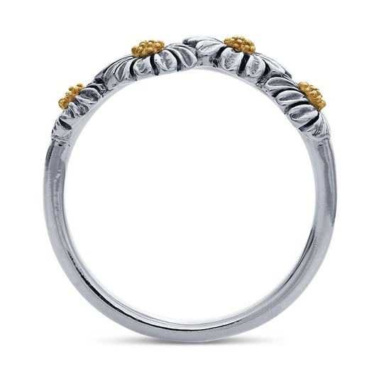 Sterling Silver Four Daisies Ring