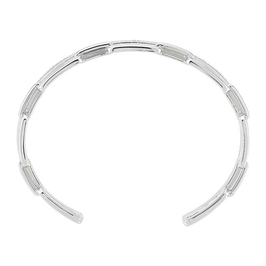 Sterling Silver Diamond Cuff Bracelet