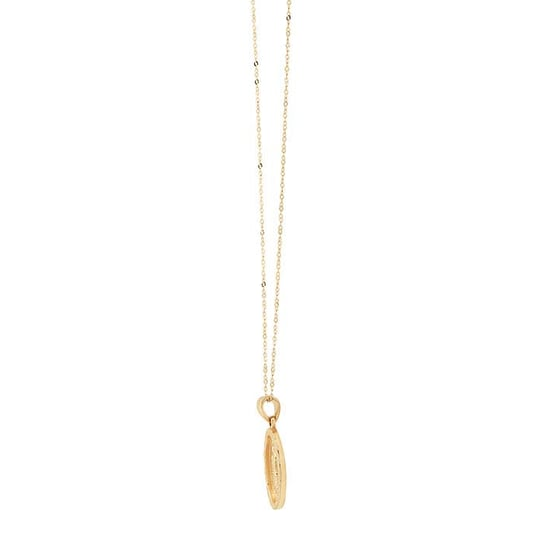 14K Yellow Gold Blessed Mother Necklace