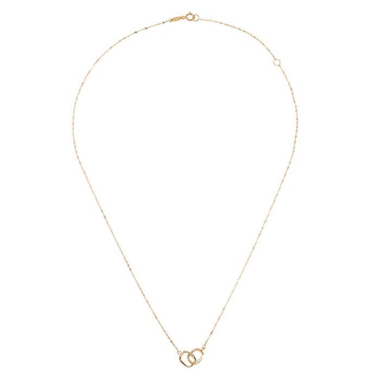 14K Yellow Gold Interlocking Ovals Necklace