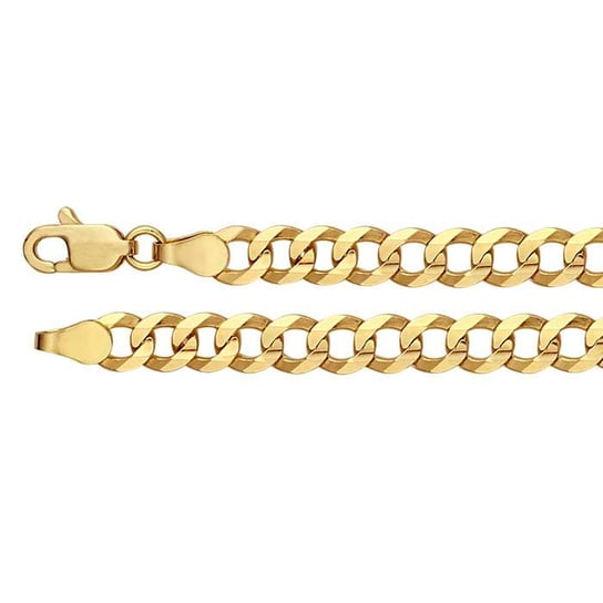 14K Yellow Gold 4.7mm x 22 inch Diamond-Cut Curb Chain