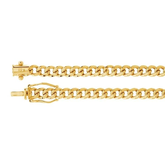 14K Yellow Gold 4.5mm x 18 inch Hollow Miami Cuban Chain