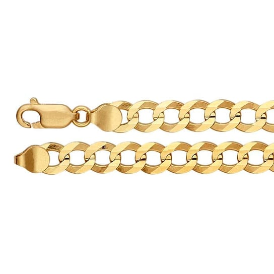 14K Yellow Gold 7mm x 22 inch Diamond-Cut Curb Chain
