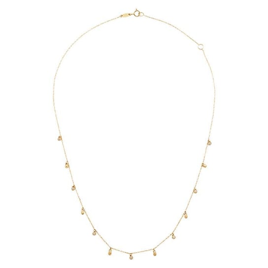14K Yellow Gold CZ-Set Multi Charm Necklace