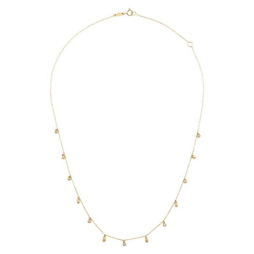 14K Yellow Gold CZ-Set Multi Charm Necklace