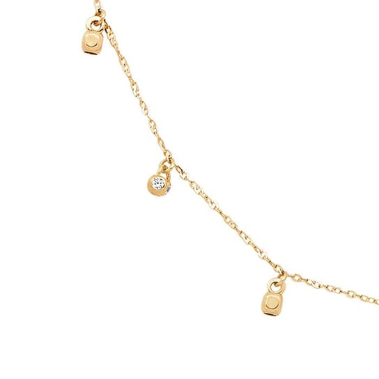 14K Yellow Gold CZ-Set Multi Charm Necklace