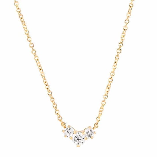 10K Yellow Gold Trio Diamond-Set Necklace