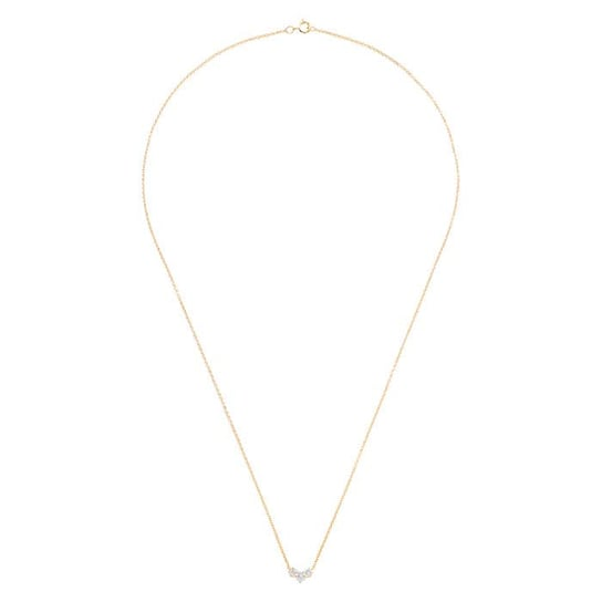10K Yellow Gold Trio Diamond-Set Necklace