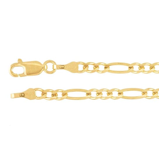14K Yellow Gold 3mm x 18 inch Diamond-Cut Figaro Chain